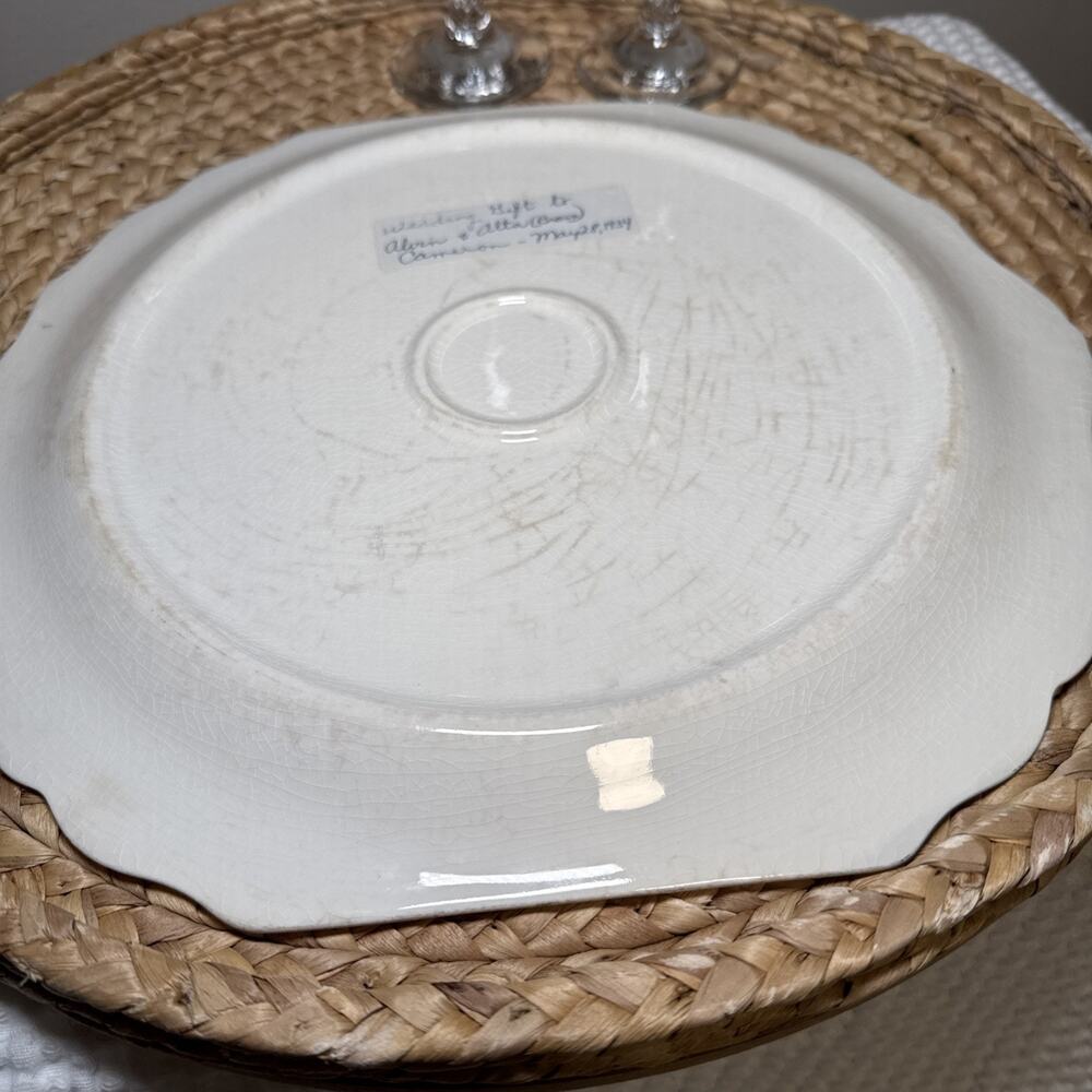 Harker Hotoven Chinawear Pottery Thatched Cottage Platter Cake Plate and Server - Picture 9 of 16